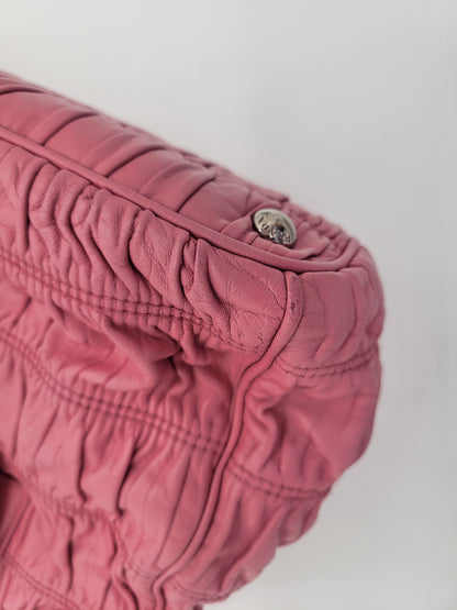 Prada Pink Nappa Gaufre Leather Tote Bag