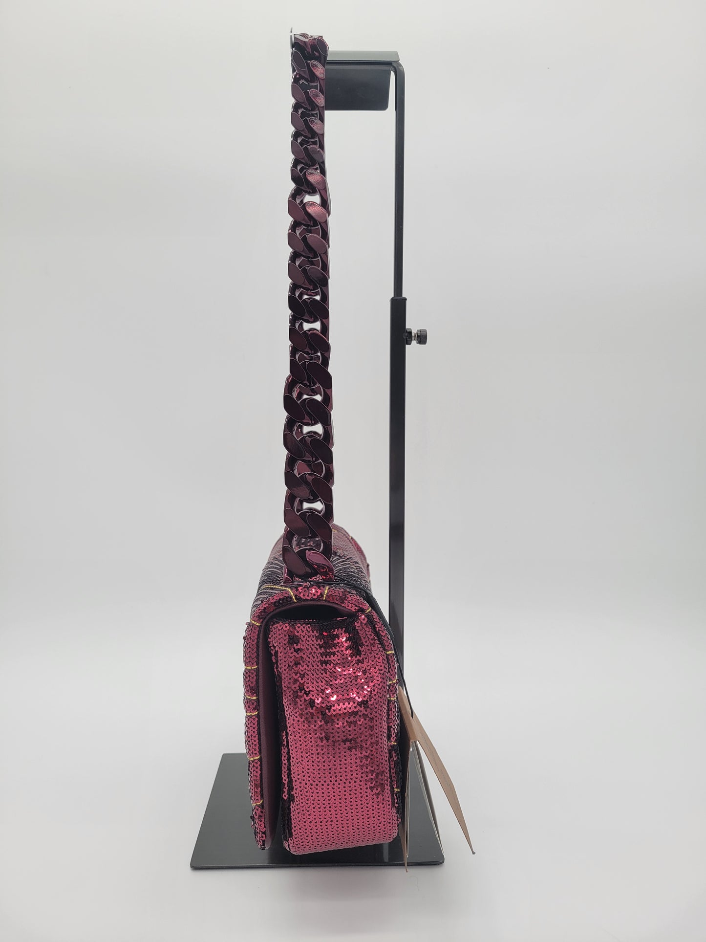 NWT Burberry Small Lola Quilted Sequin Chain Shoulder Bag in Burgundy: Limited Edition