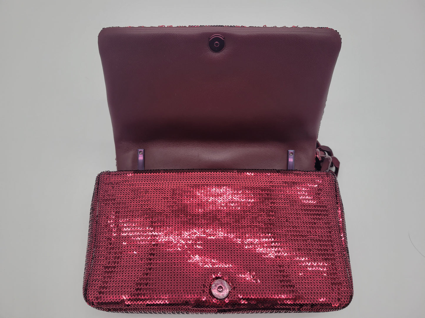 NWT Burberry Small Lola Quilted Sequin Chain Shoulder Bag in Burgundy: Limited Edition