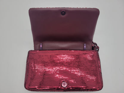NWT Burberry Small Lola Quilted Sequin Chain Shoulder Bag in Burgundy: Limited Edition