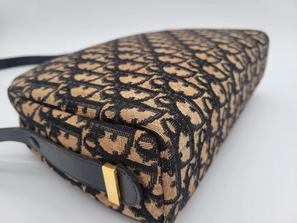 Christian Dior Vintage Oblique Canvas Dome Shoulder Bag