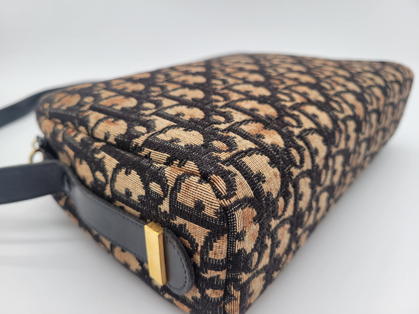 Christian Dior Vintage Oblique Canvas Dome Shoulder Bag