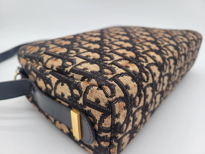 Christian Dior Vintage Oblique Canvas Dome Shoulder Bag