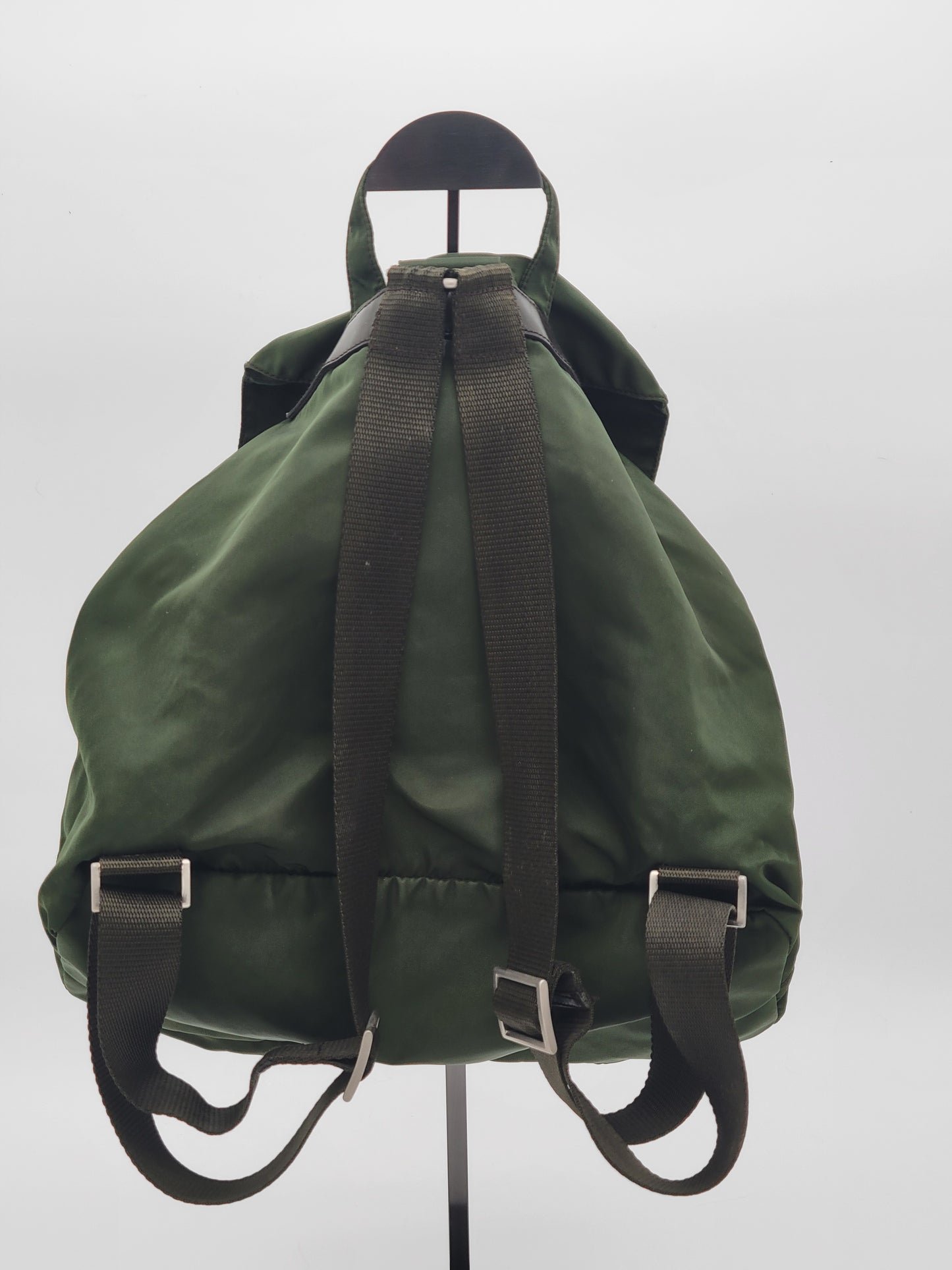 Prada Tessuto Vela Nylon Backpack — Army Green · Y2K Era