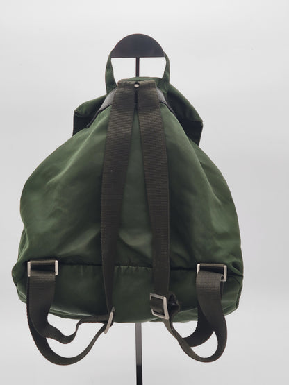 Prada Tessuto Vela Nylon Backpack — Army Green · Y2K Era