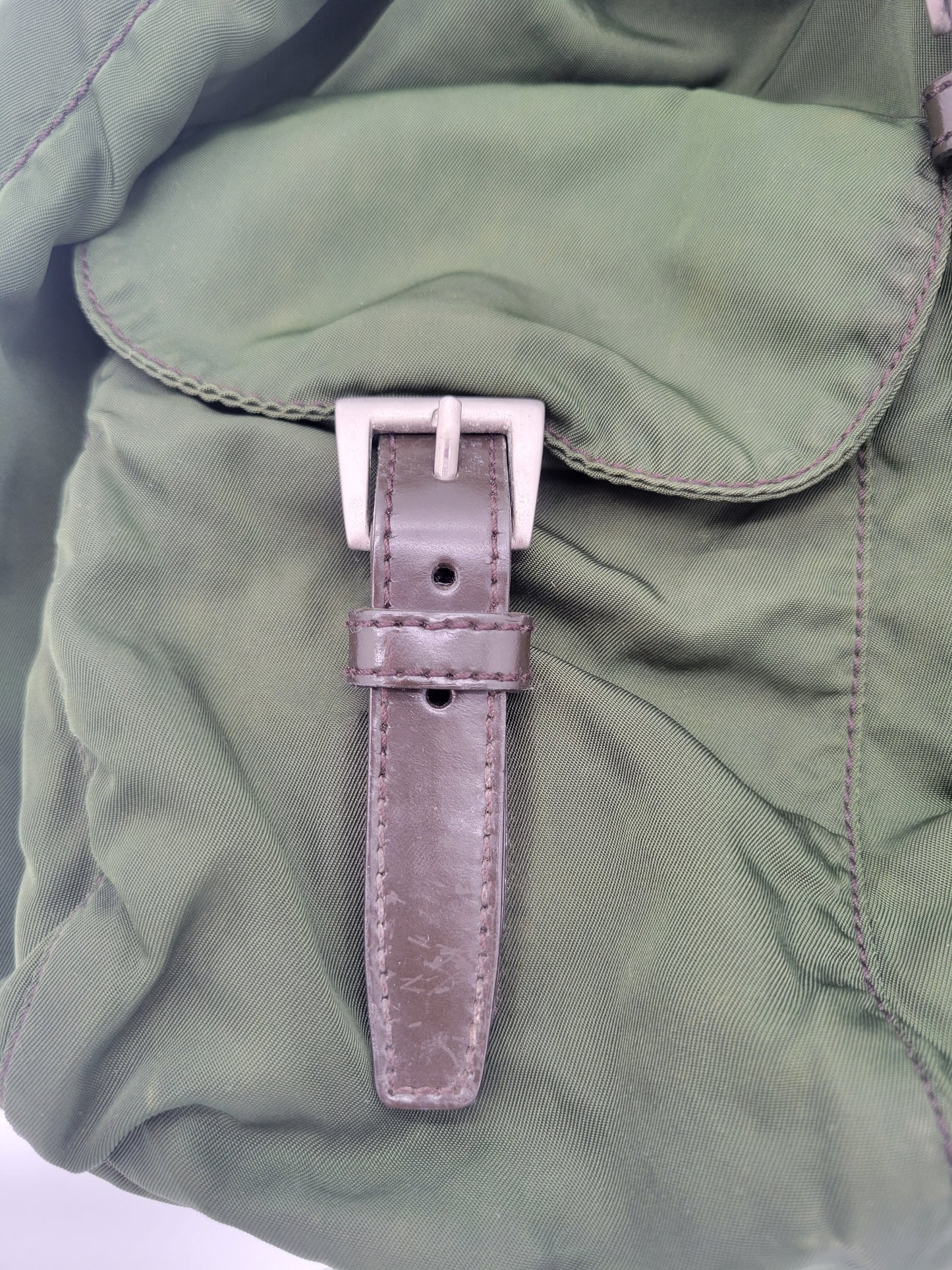 Prada Tessuto Vela Nylon Backpack — Army Green · Y2K Era