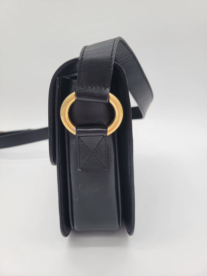 Vintage Céline Globe Logo Box Bag · Black Box Calf · Late 1980s–Early 1990s