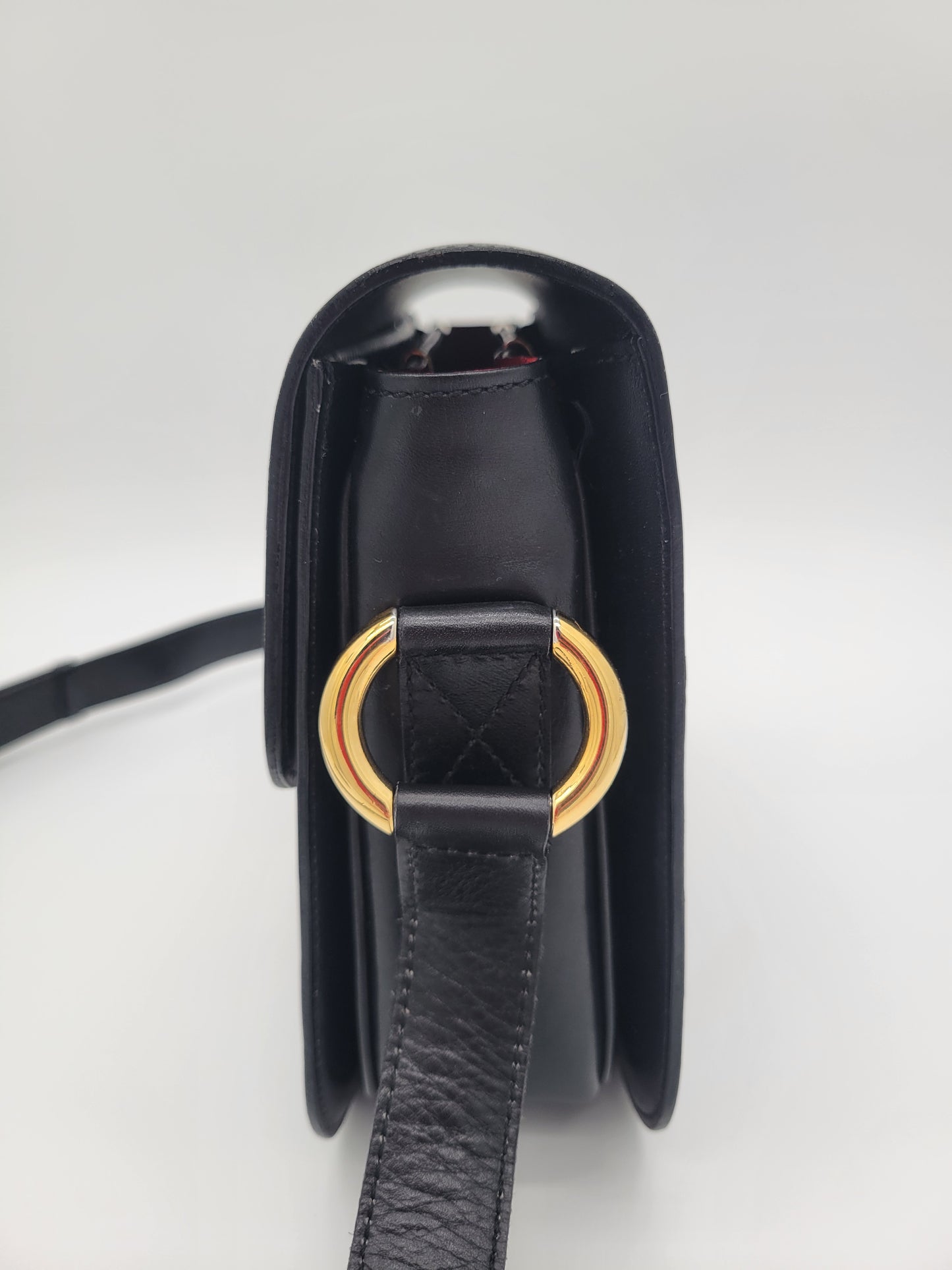 Vintage Céline Globe Logo Box Bag · Black Box Calf · Late 1980s–Early 1990s