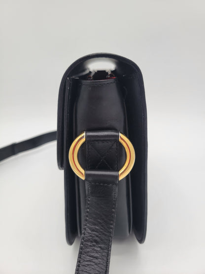 Vintage Céline Globe Logo Box Bag · Black Box Calf · Late 1980s–Early 1990s