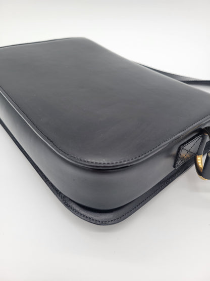 Vintage Céline Globe Logo Box Bag · Black Box Calf · Late 1980s–Early 1990s