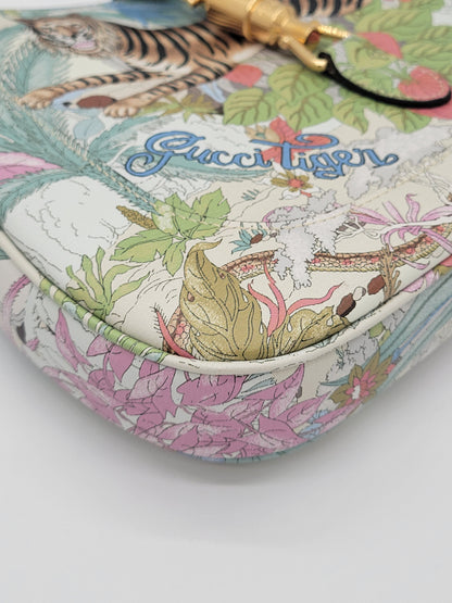 Gucci Tiger Savannah Jackie 1961 Small Hobo · Chalky White Multicolor