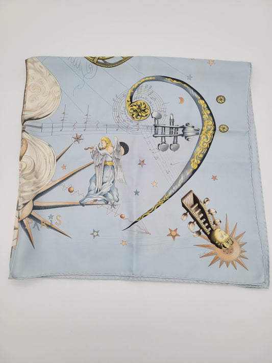 Hermès Carré 90 — "Quintessence" | Zoé Pauwels | Light Blue | 2010