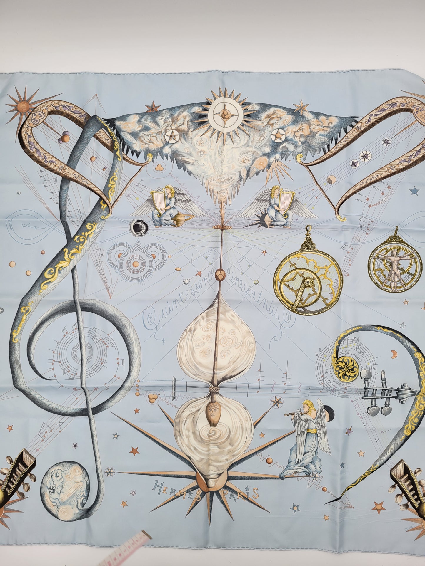 Hermès Carré 90 — "Quintessence" | Zoé Pauwels | Light Blue | 2010