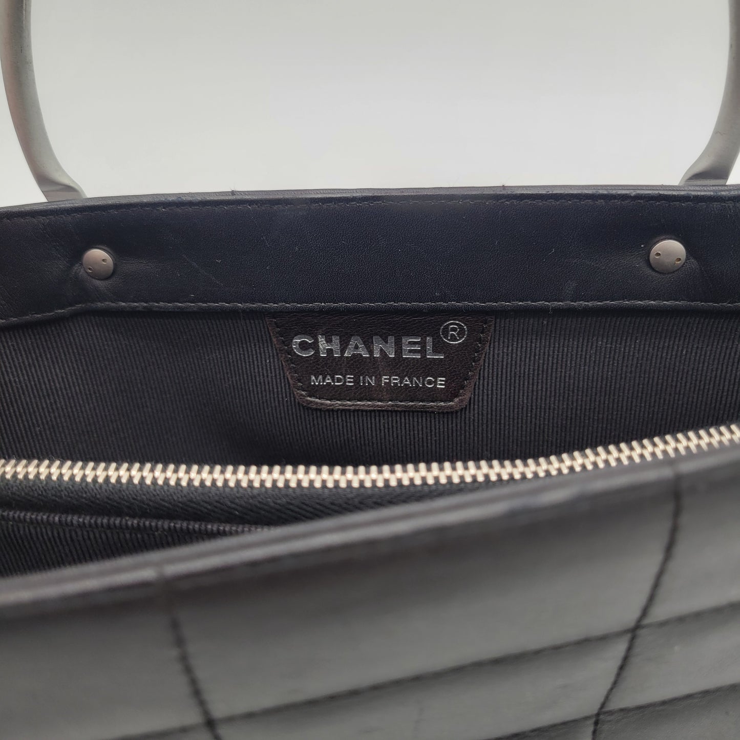 Vintage Chanel Series 5 Chocolate Bar Tote