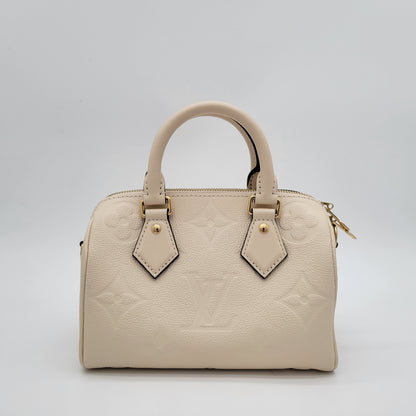 Louis Vuitton Speedy Bandoulière 20 Cream Empreinte