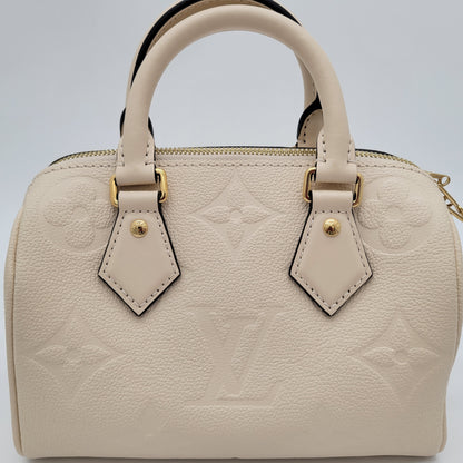 Louis Vuitton Speedy Bandoulière 20 Cream Empreinte