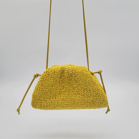 Bottega Veneta "Mirabelle" Curly Raffia Mini Pouch