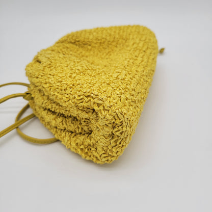 Bottega Veneta "Mirabelle" Curly Raffia Mini Pouch