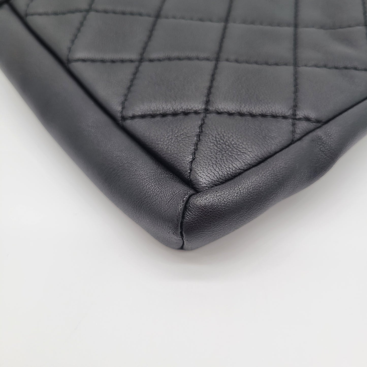 Chanel Grip Clutch Quilted Lambskin