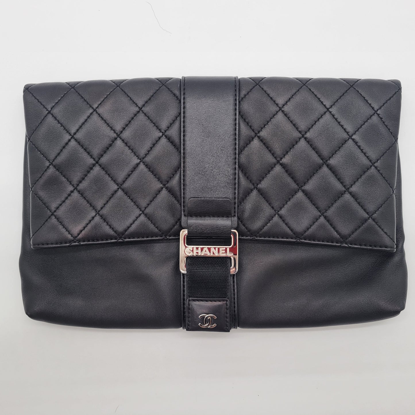 Chanel Grip Clutch Quilted Lambskin