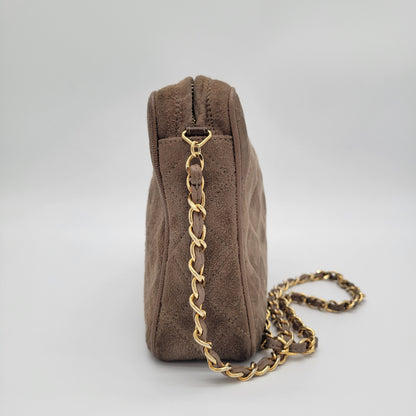Vintage Chanel Series 1 Suede Tassel Camera Bag