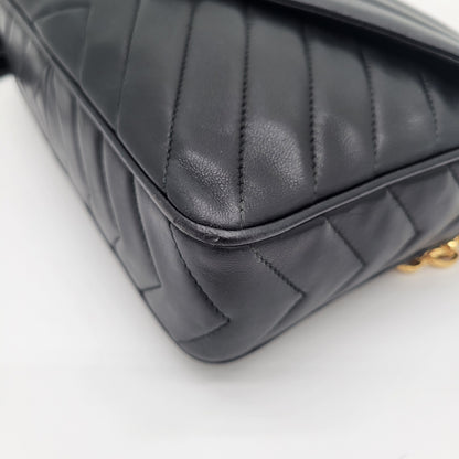 Vintage Chanel V-Stitch Tassel Camera Bag