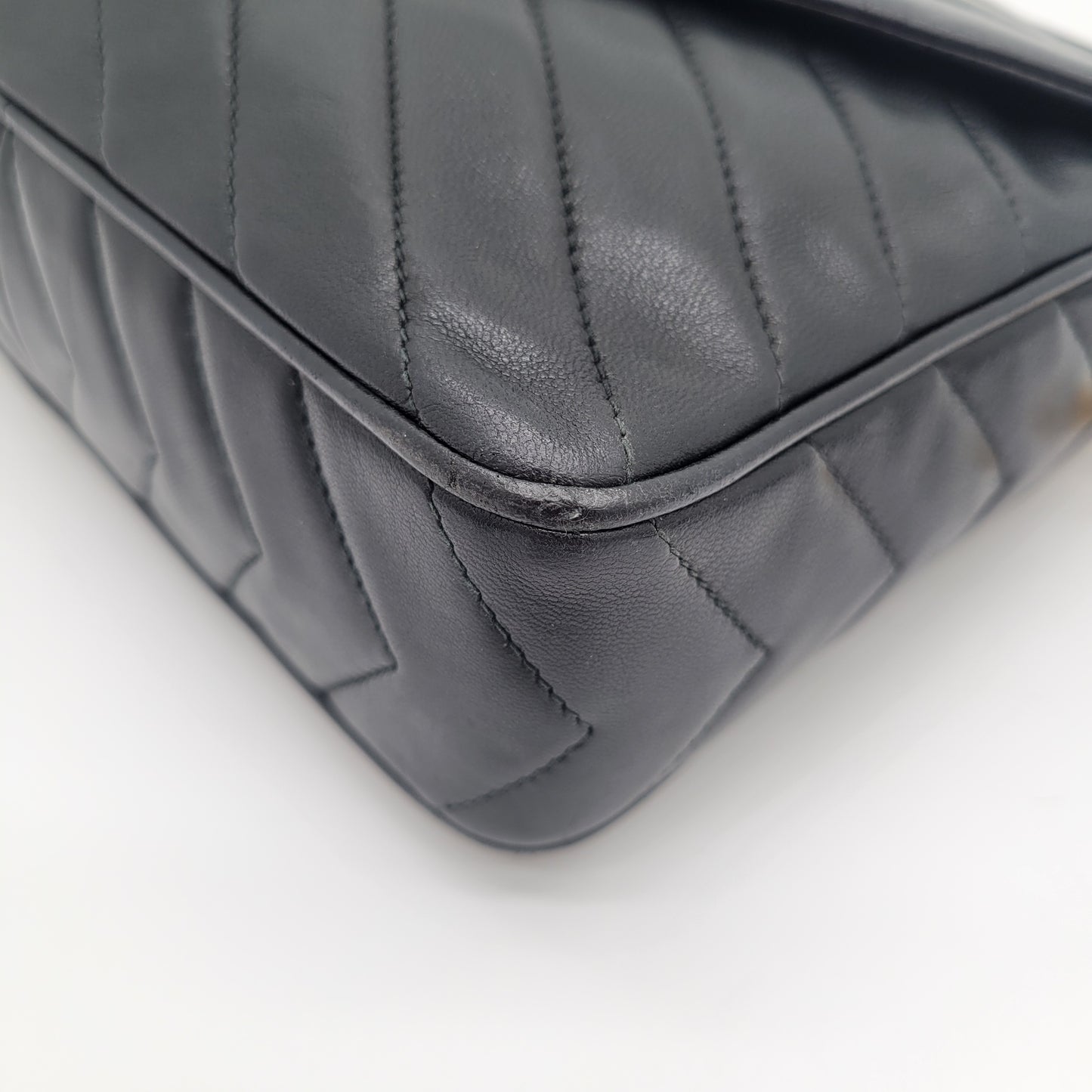 Vintage Chanel V-Stitch Tassel Camera Bag