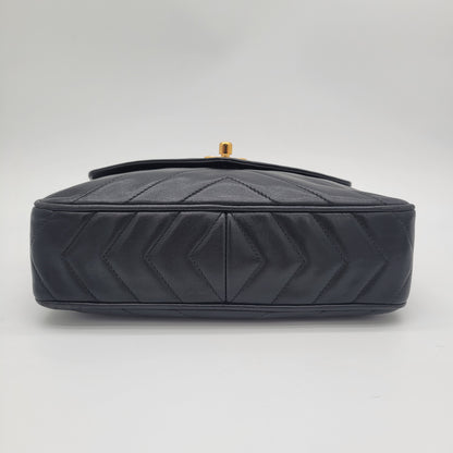 Vintage Chanel V-Stitch Tassel Camera Bag