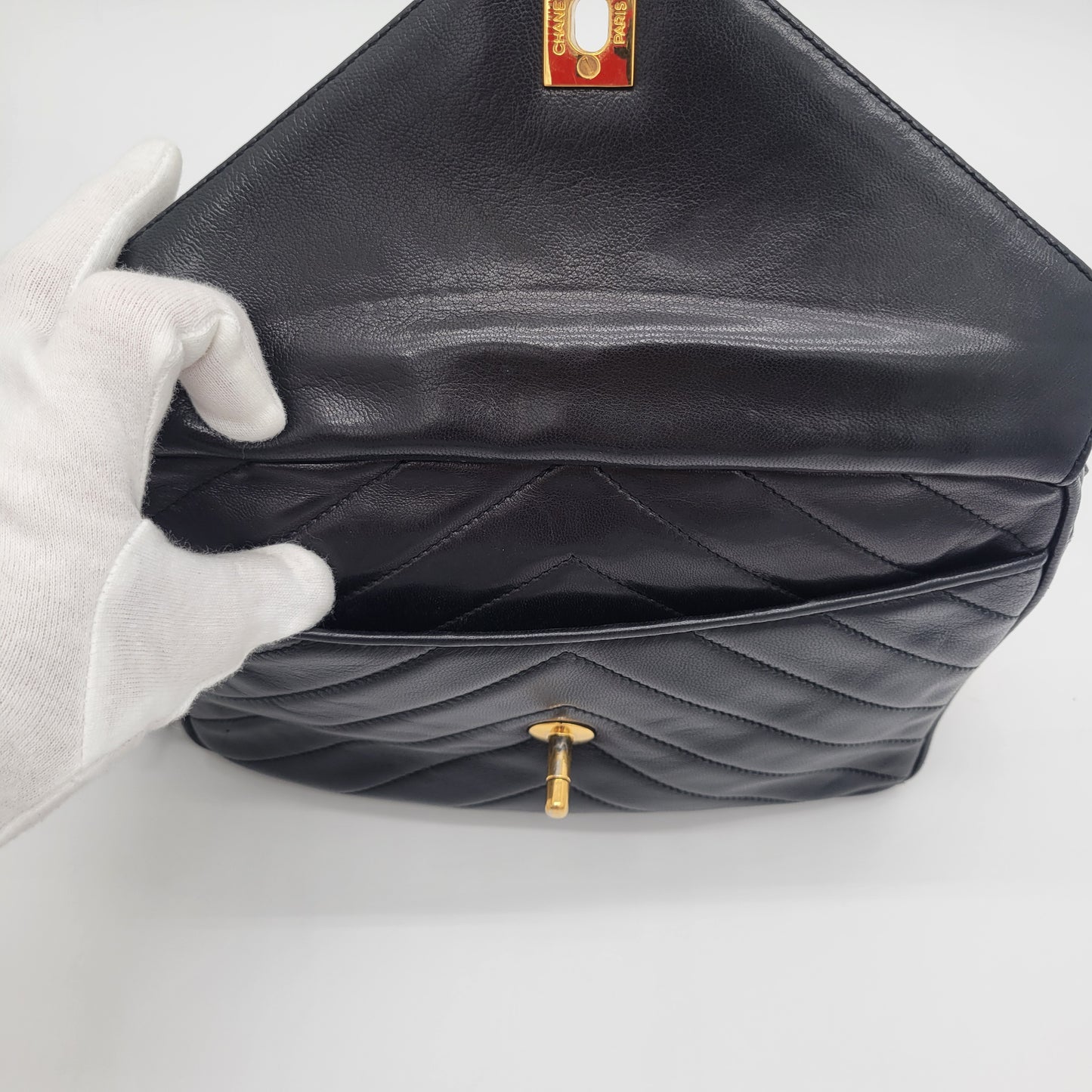 Vintage Chanel V-Stitch Tassel Camera Bag