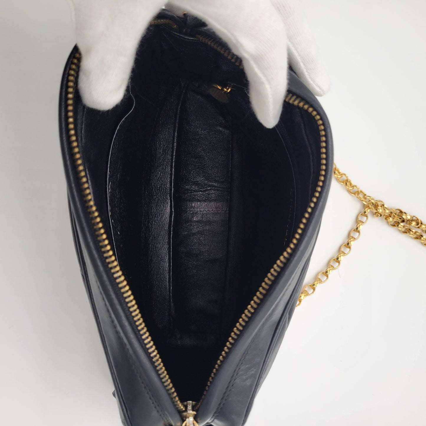 Vintage Chanel V-Stitch Tassel Camera Bag