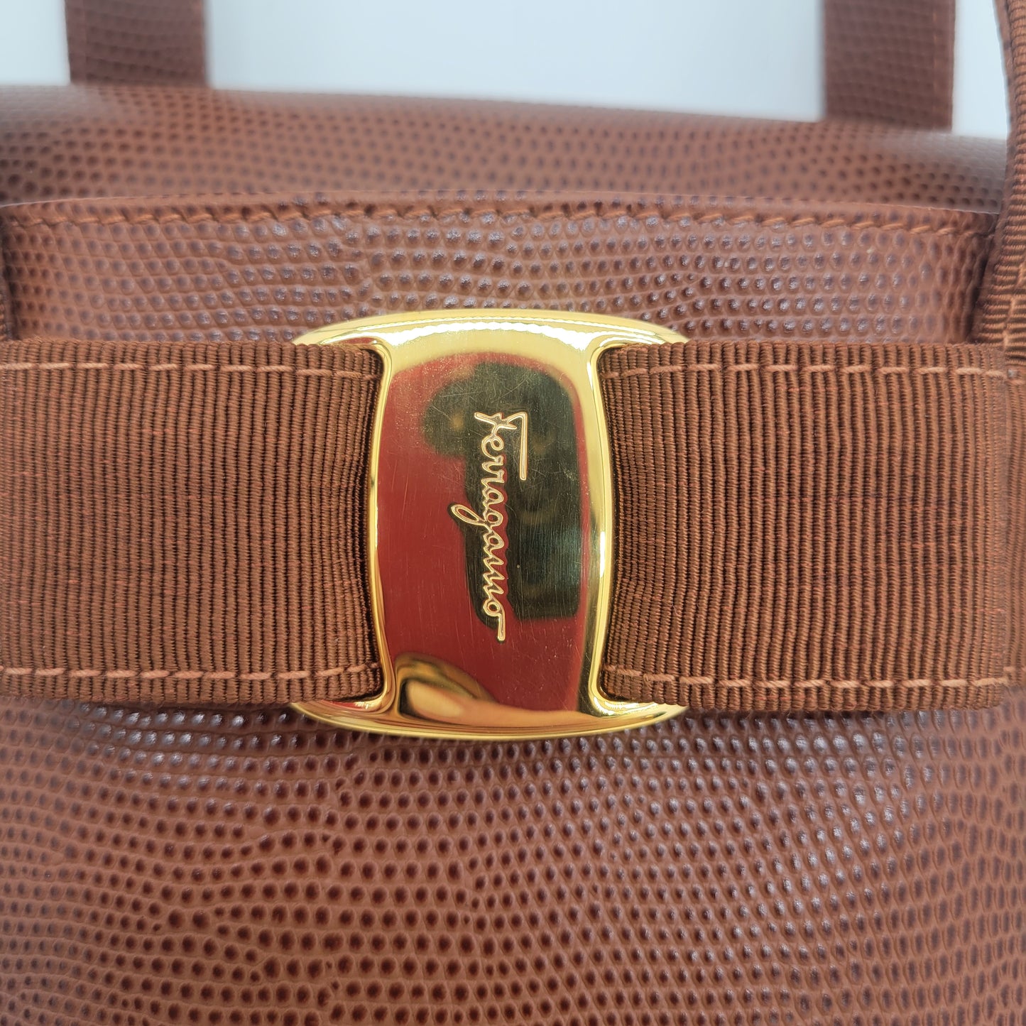 Vintage Ferragamo Vara Bucket Bag