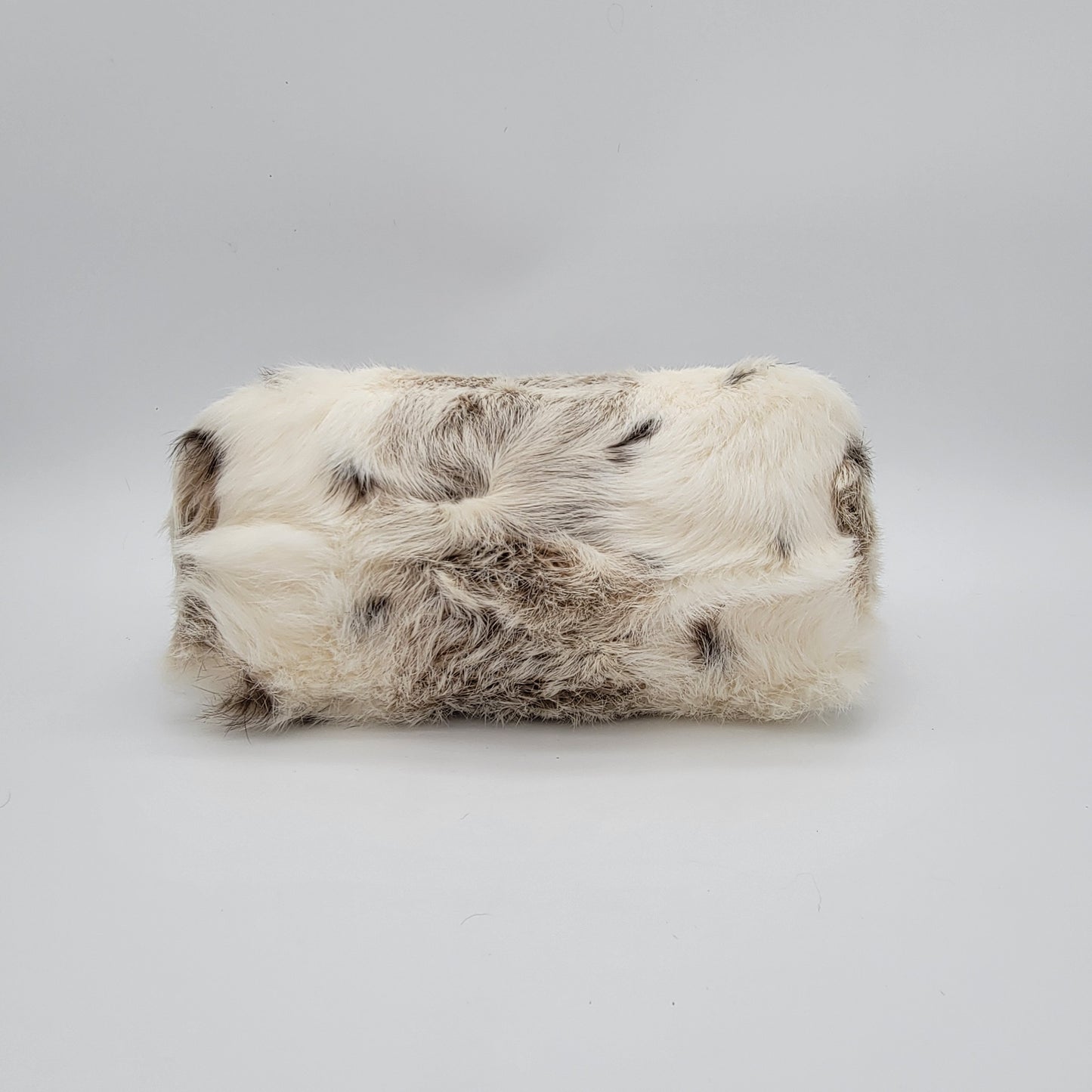 Vintage FENDI Mini Roll Tote in Natural Spotted Rabbit