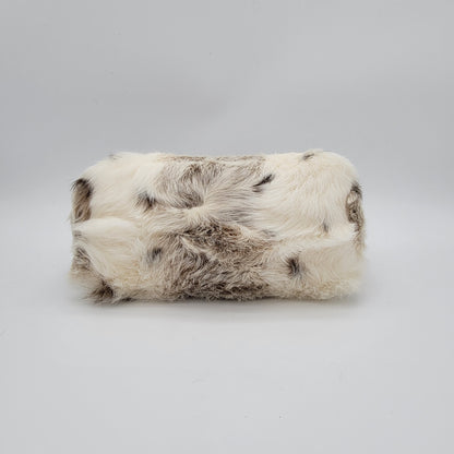 Vintage FENDI Mini Roll Tote in Natural Spotted Rabbit