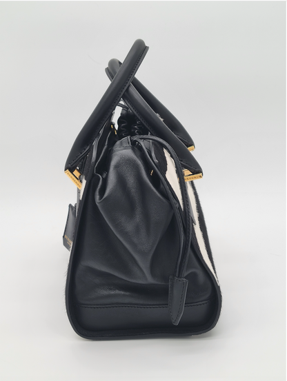 Burberry Prorsum Zebra Print Calf Hair "The Crush" Bag